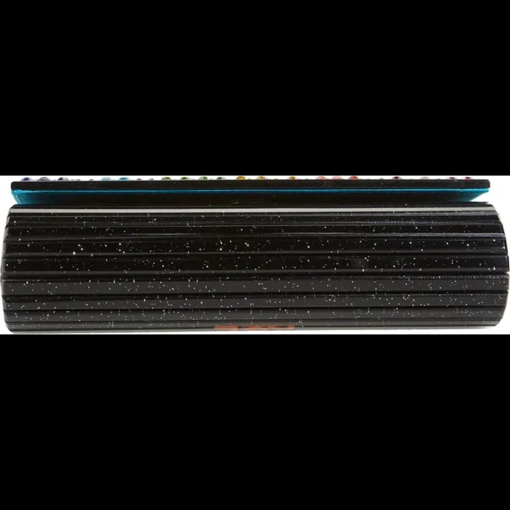 Kurt Geiger London Black Crystal Embellished Party Clutch - Picture 7 of 10